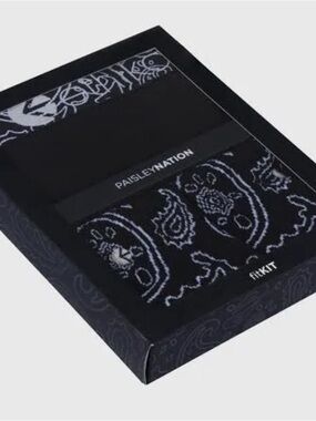 ethika Black Paisley Boxer Brief Set